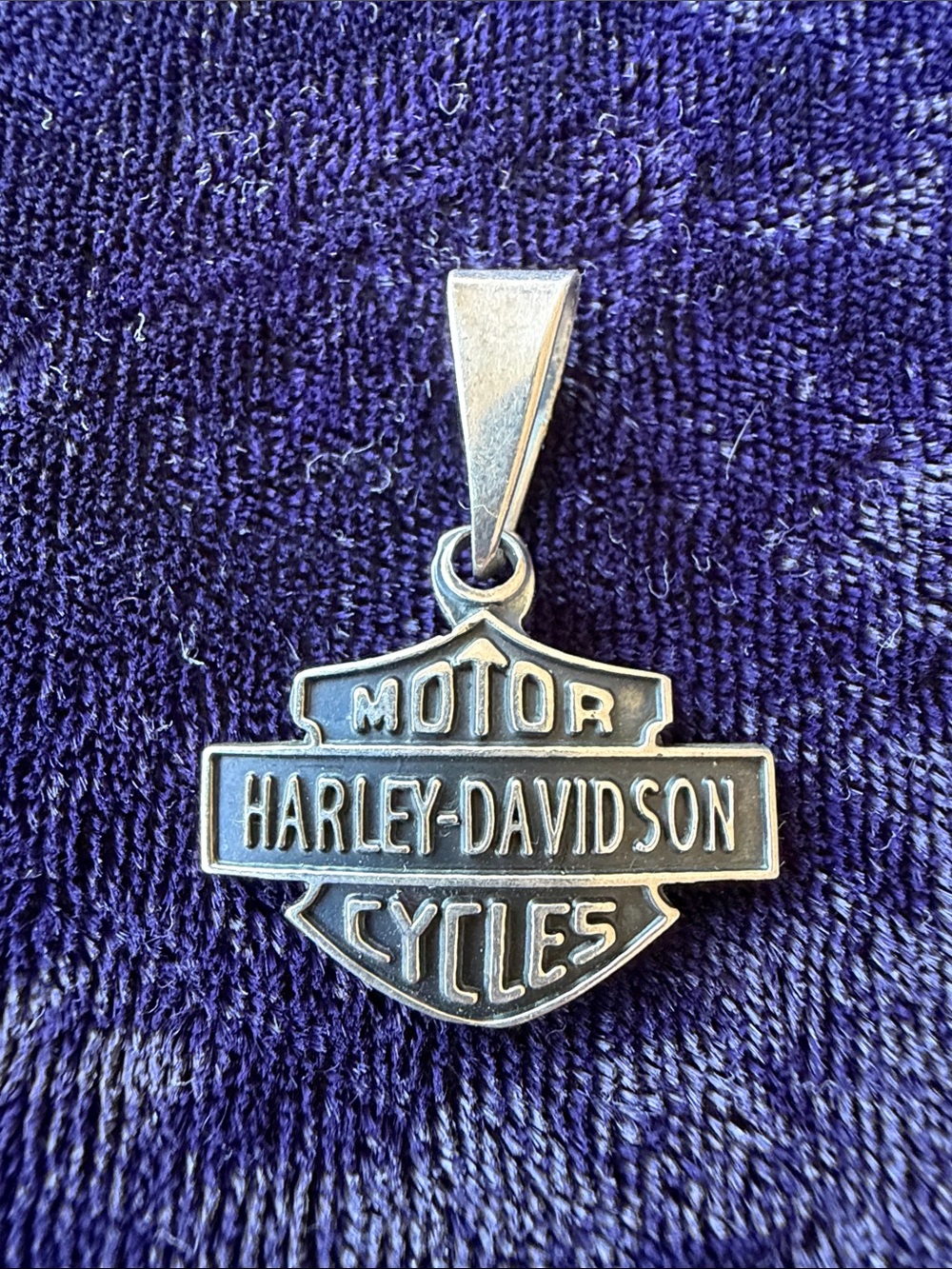 925 Harley-Davidson sterling silver Silver Bar and Shield Logo Pendant